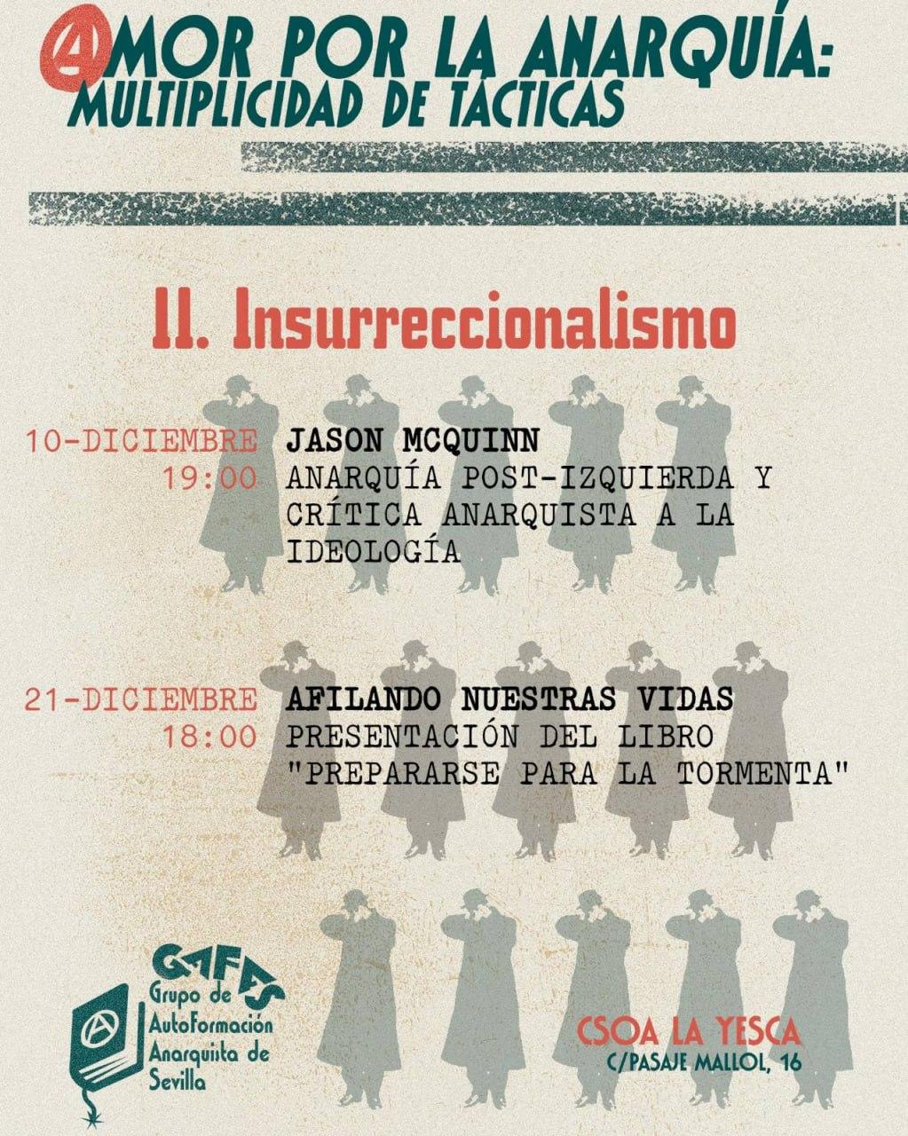 II. INSURRECIONALISMO. Ciclo «Amor por la Anarquía». GAFAS